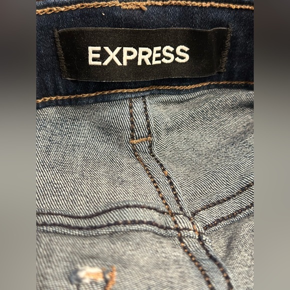 Express Midi Denim Shorts Size 6 - Picture 8 of 8